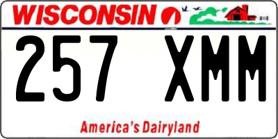 WI license plate 257XMM
