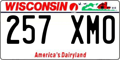 WI license plate 257XMO