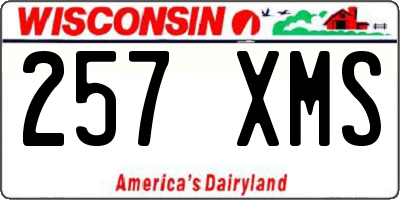 WI license plate 257XMS