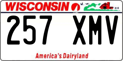 WI license plate 257XMV
