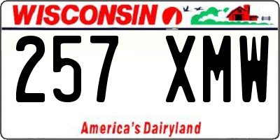 WI license plate 257XMW