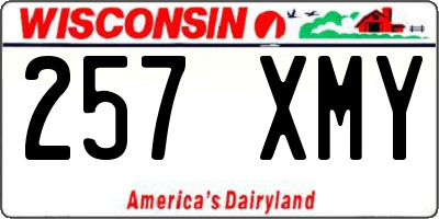 WI license plate 257XMY