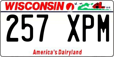 WI license plate 257XPM