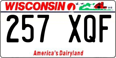 WI license plate 257XQF