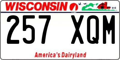 WI license plate 257XQM