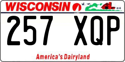WI license plate 257XQP