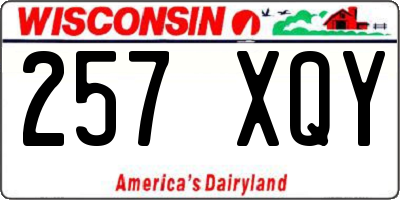 WI license plate 257XQY