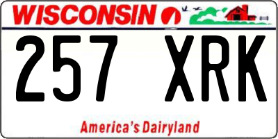 WI license plate 257XRK