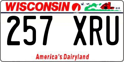 WI license plate 257XRU