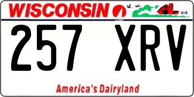 WI license plate 257XRV