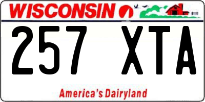 WI license plate 257XTA
