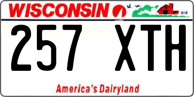 WI license plate 257XTH