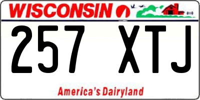 WI license plate 257XTJ
