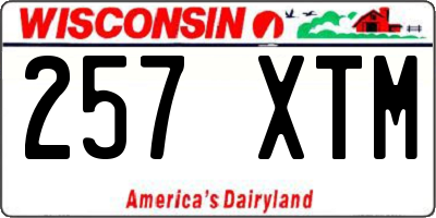 WI license plate 257XTM