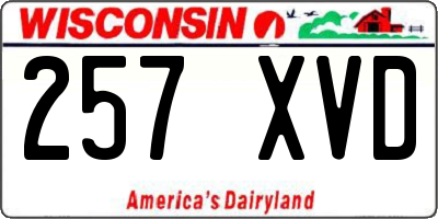 WI license plate 257XVD