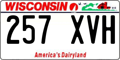 WI license plate 257XVH