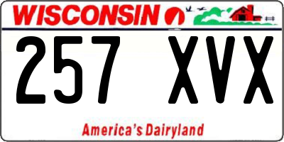 WI license plate 257XVX