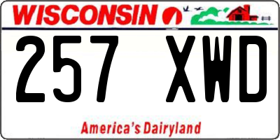 WI license plate 257XWD