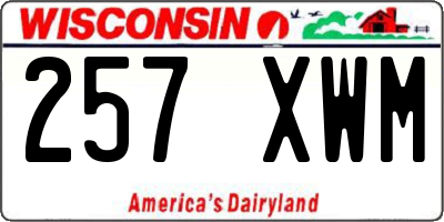 WI license plate 257XWM