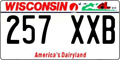 WI license plate 257XXB