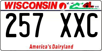 WI license plate 257XXC