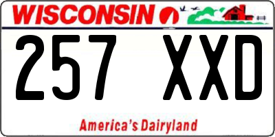 WI license plate 257XXD