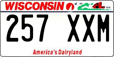 WI license plate 257XXM