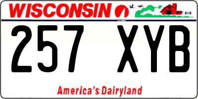 WI license plate 257XYB