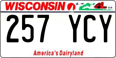 WI license plate 257YCY