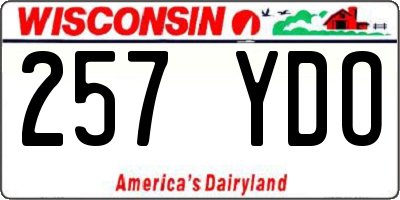 WI license plate 257YDO