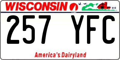 WI license plate 257YFC