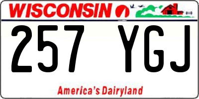 WI license plate 257YGJ
