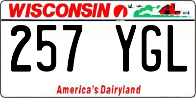 WI license plate 257YGL