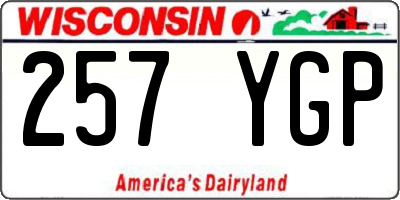 WI license plate 257YGP