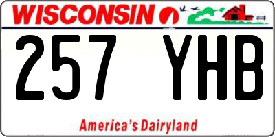 WI license plate 257YHB