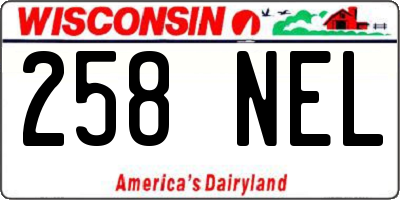 WI license plate 258NEL