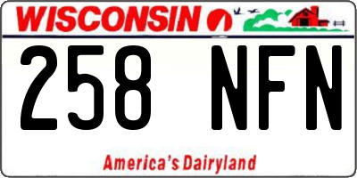 WI license plate 258NFN