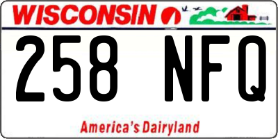 WI license plate 258NFQ