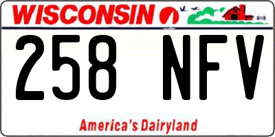 WI license plate 258NFV