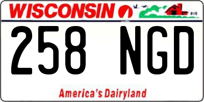 WI license plate 258NGD