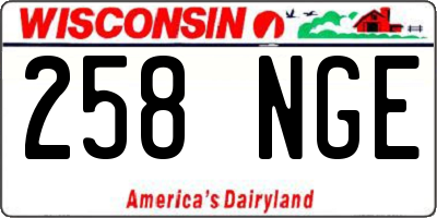 WI license plate 258NGE