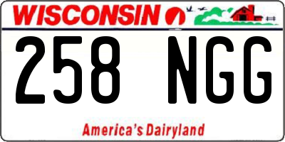 WI license plate 258NGG