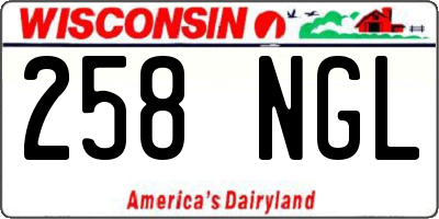 WI license plate 258NGL