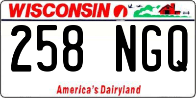 WI license plate 258NGQ