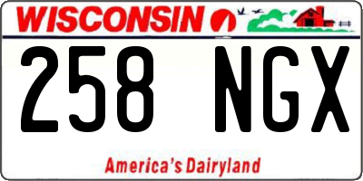WI license plate 258NGX