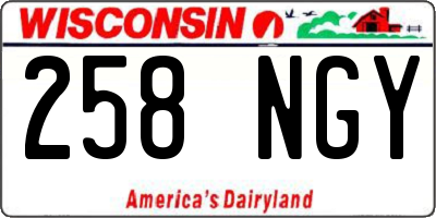 WI license plate 258NGY