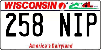 WI license plate 258NIP