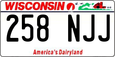 WI license plate 258NJJ