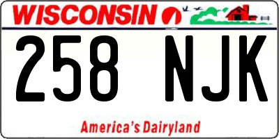 WI license plate 258NJK