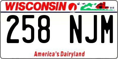WI license plate 258NJM